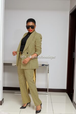Boss lady yellow and black suit