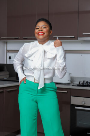 Bow tie white blouse