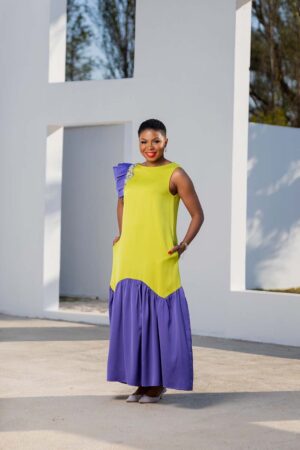 Colourblock Maxi Dress