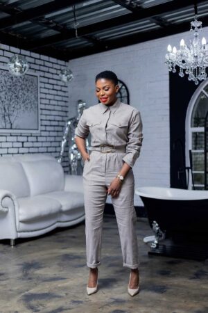 Stone Belted Jumpsuit