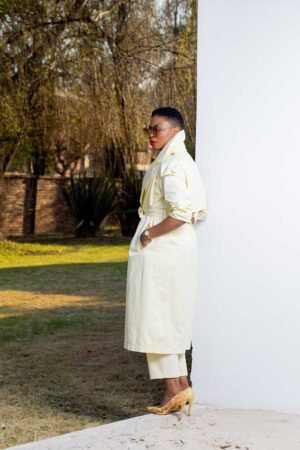 Light Tan Trench Coat Set